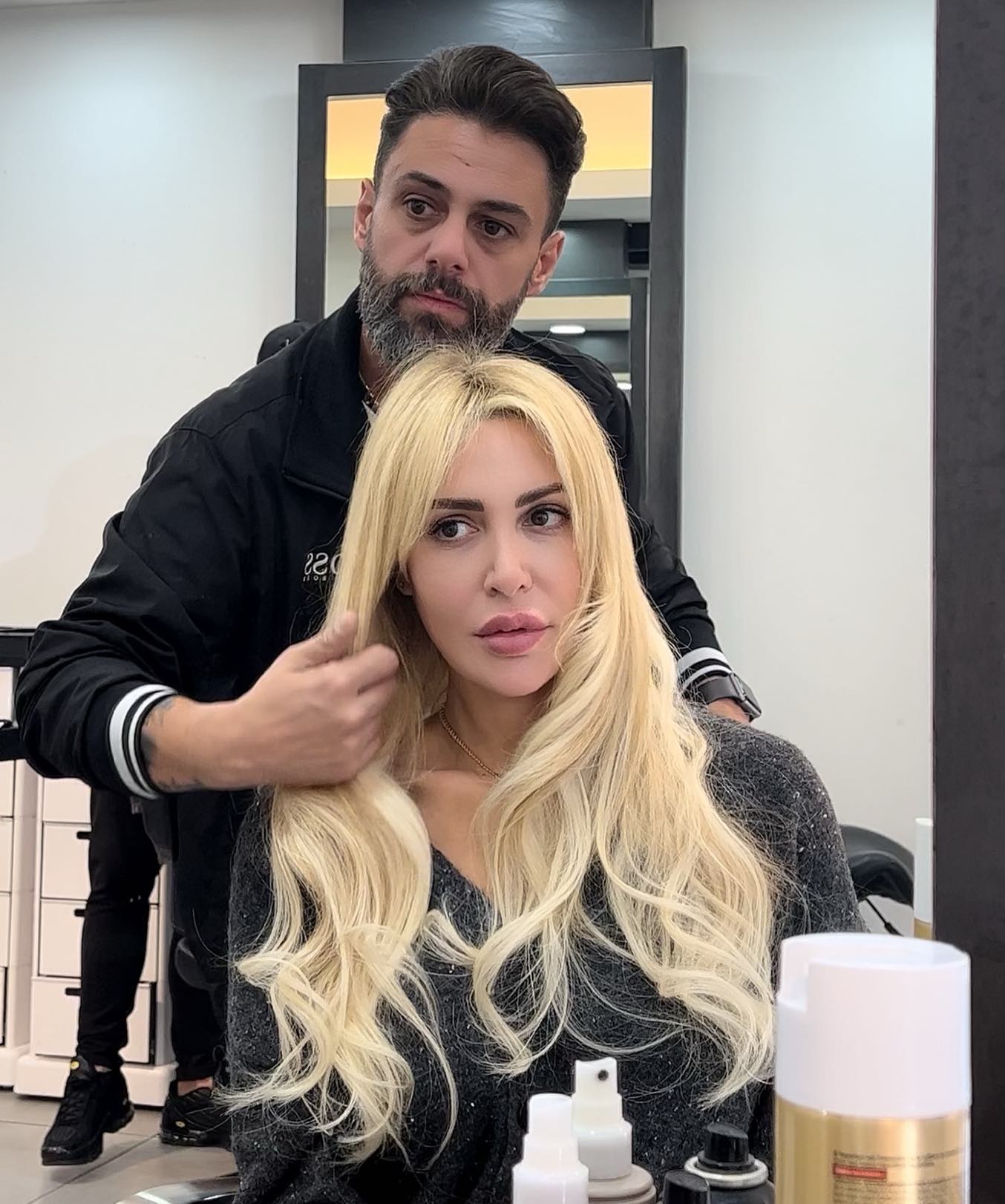 Hair artistry by Marwan Khaddaj